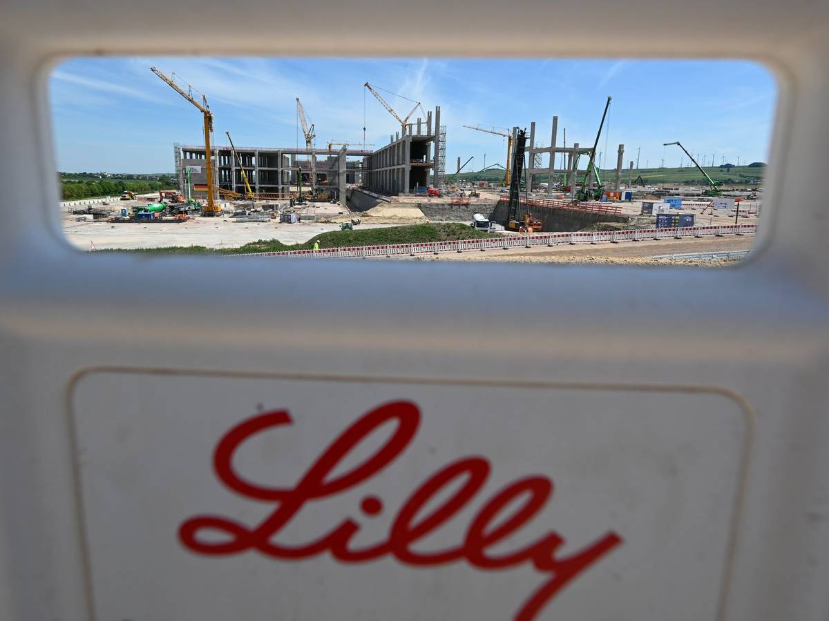 Baustelle des neuen Pharmastandort in Alzey von Eli Lilly