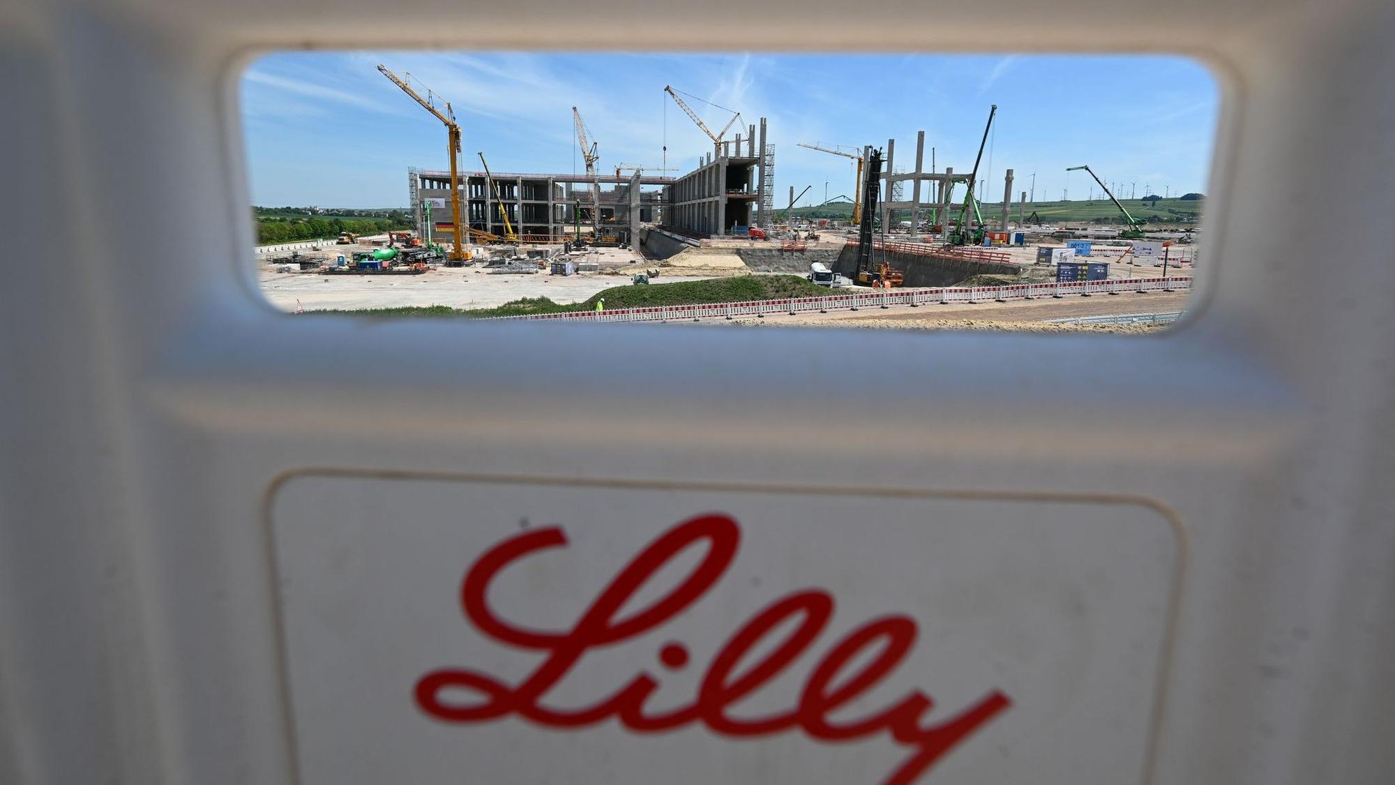Baustelle des neuen Pharmastandort in Alzey von Eli Lilly
