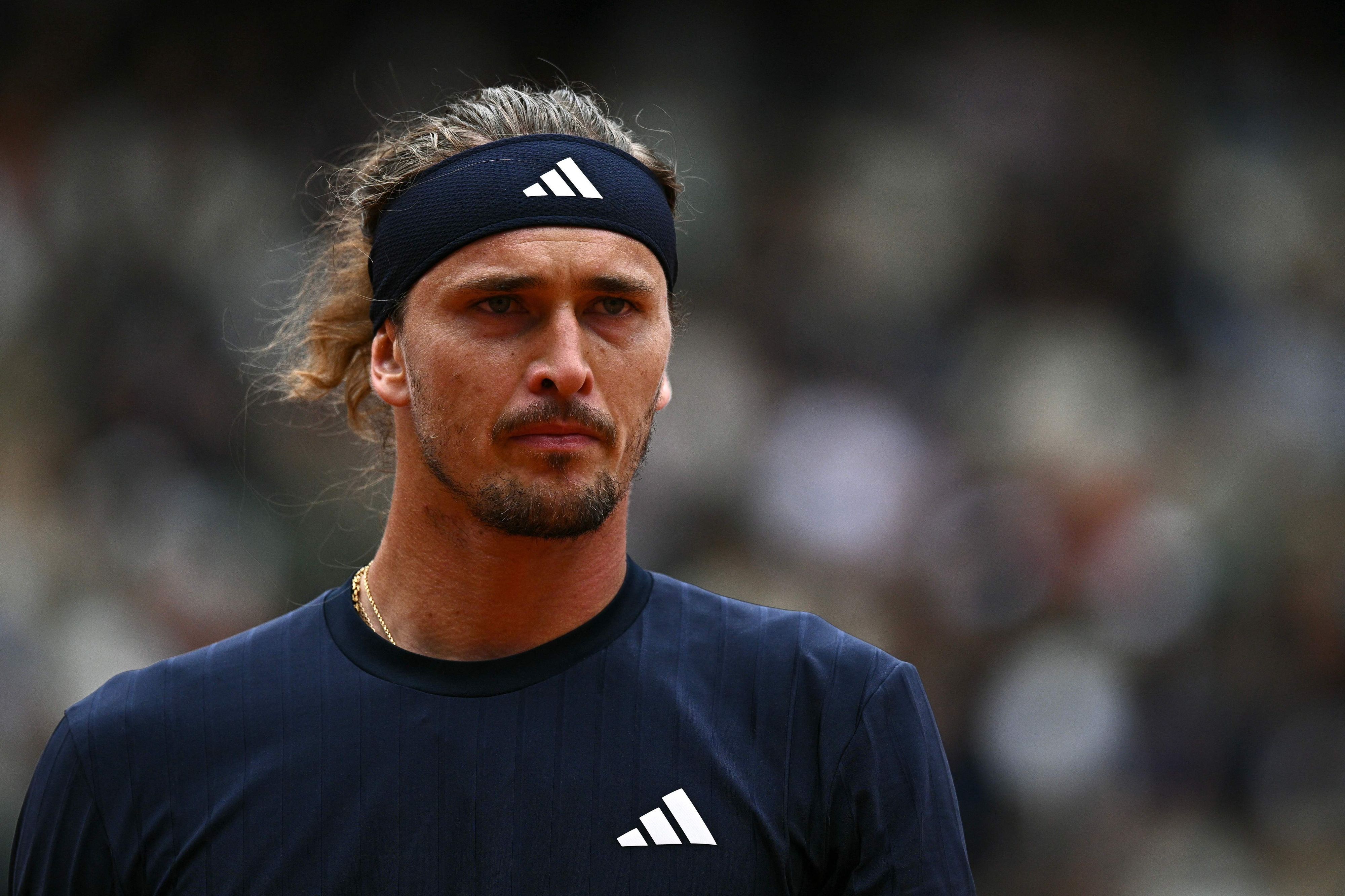 Alexander Zverev konzentriert während des Matches.