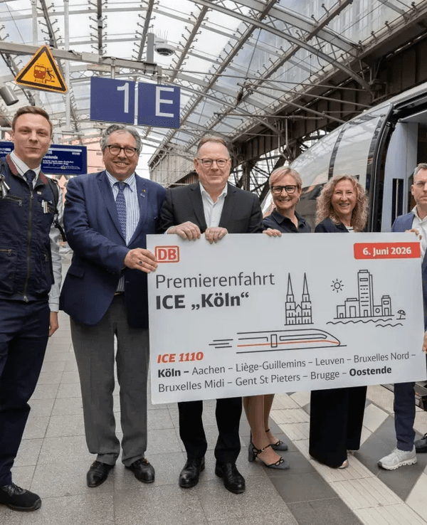 Der frisch getaufte ICE „Köln“ fährt ans Meer nach Ostende.