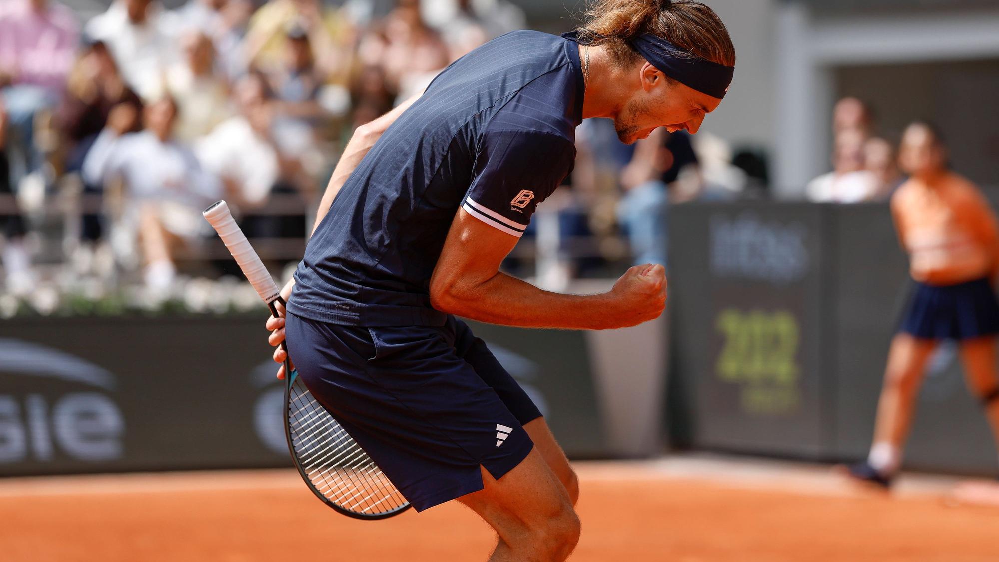Alexander Zverev im Halbfinale gegen akub Mensik.