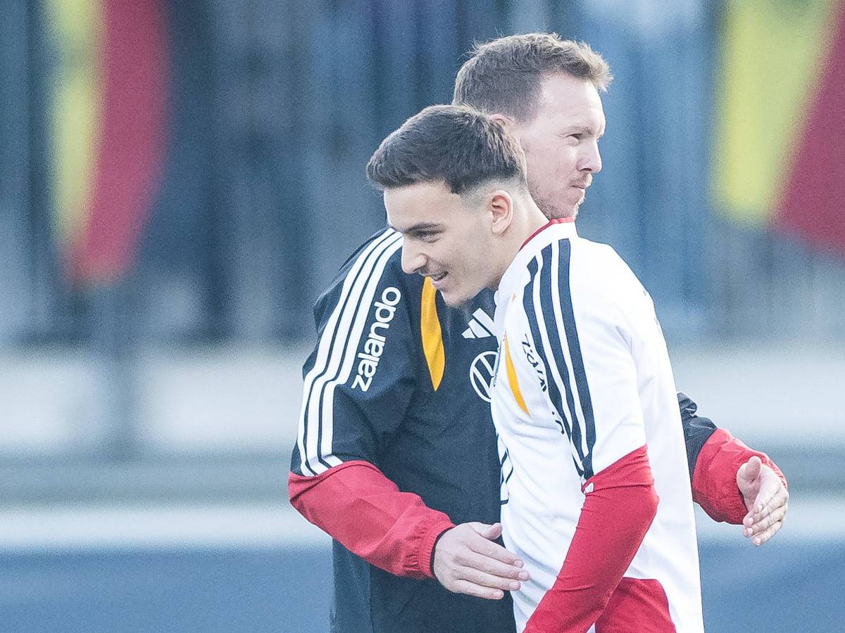Umarmung zwischen Julian Nagelsmann und Said El Mala.