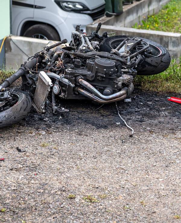 Motorrad-Unfall auf der B229
