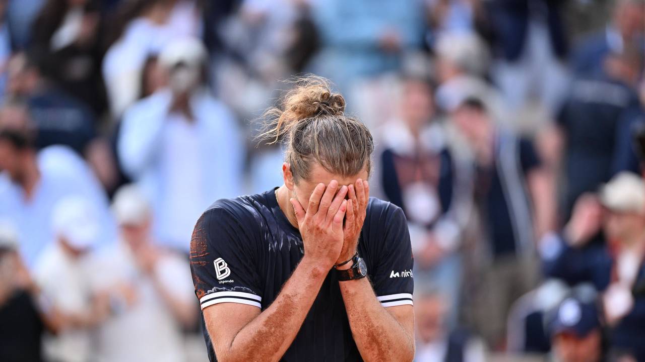 Alexander Zverev beim Finale der French Open.