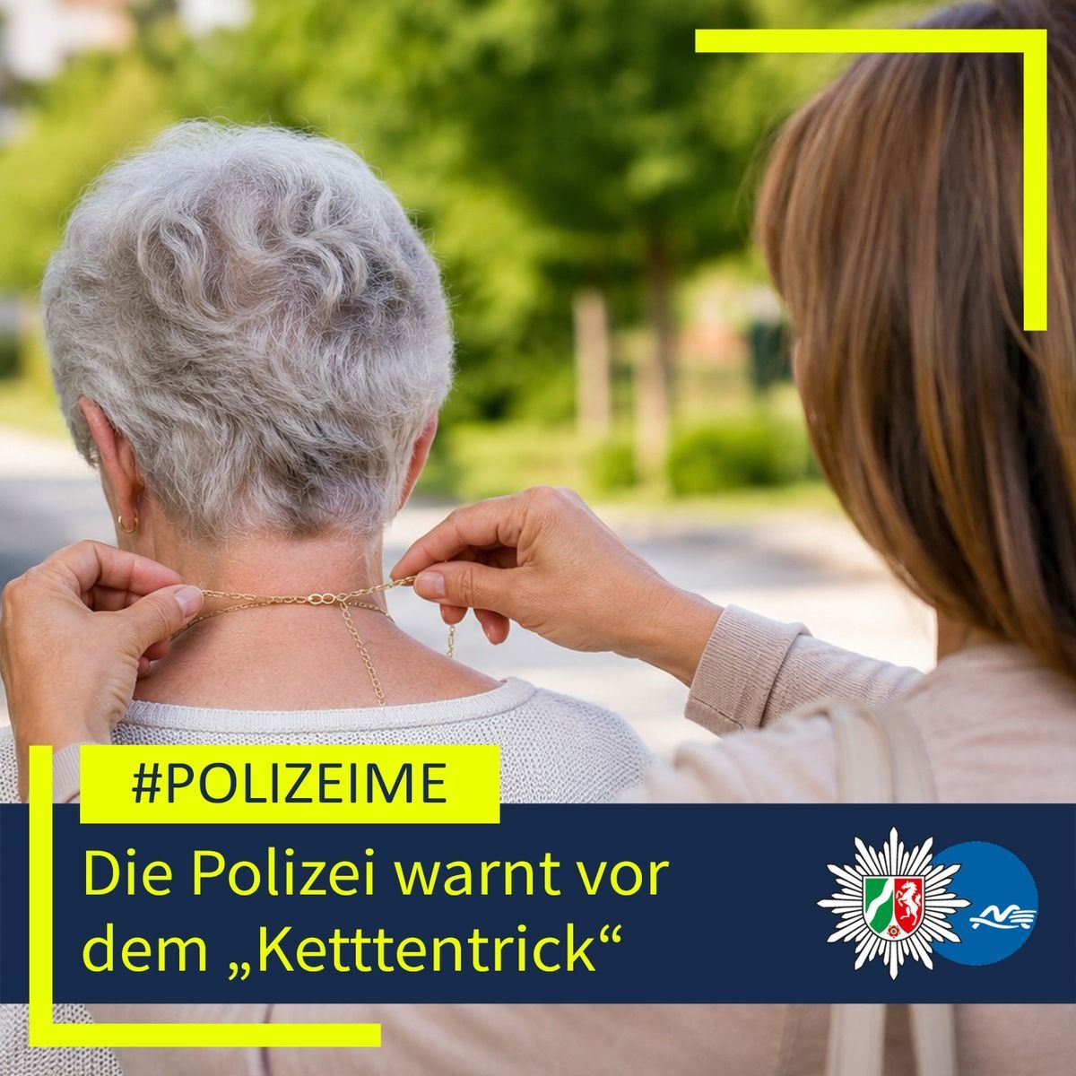 Die Polizei warnt vor der Masche des Kettentricks.