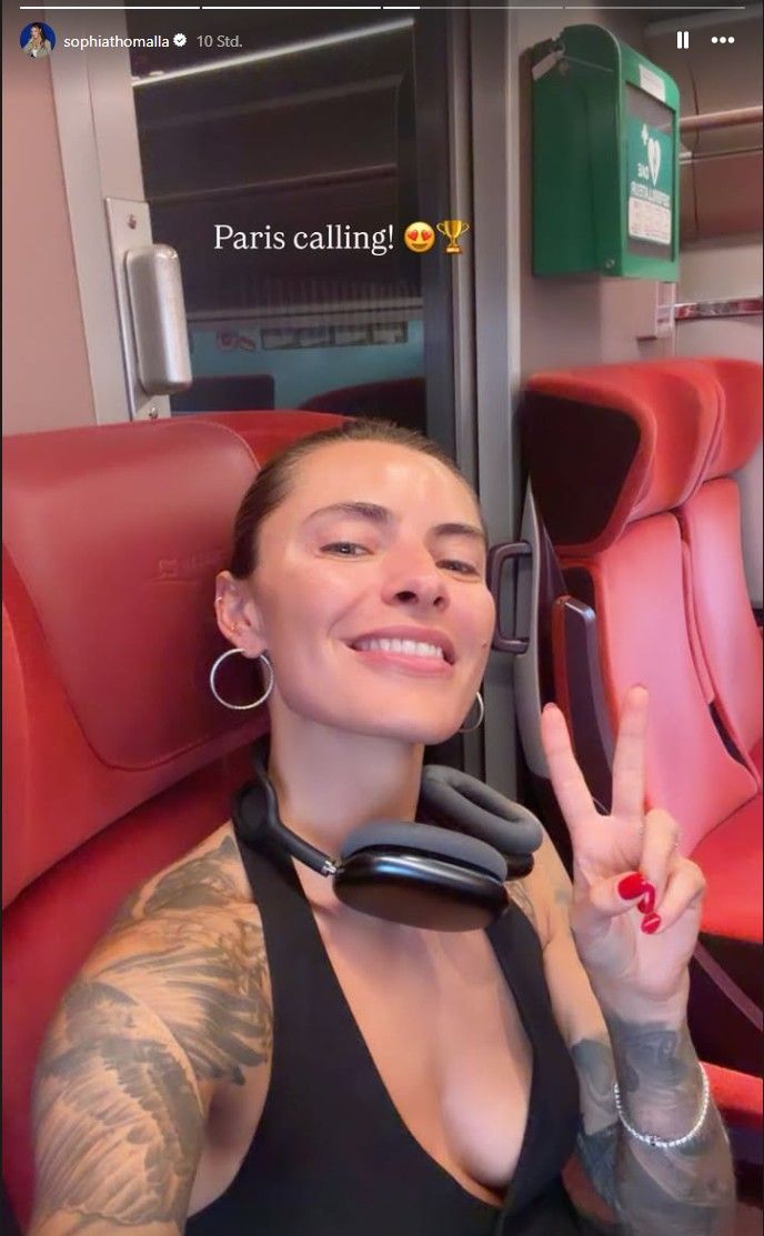 Sophia Thomalla auf dem Weg nach Paris zu Alexander Zverev.
