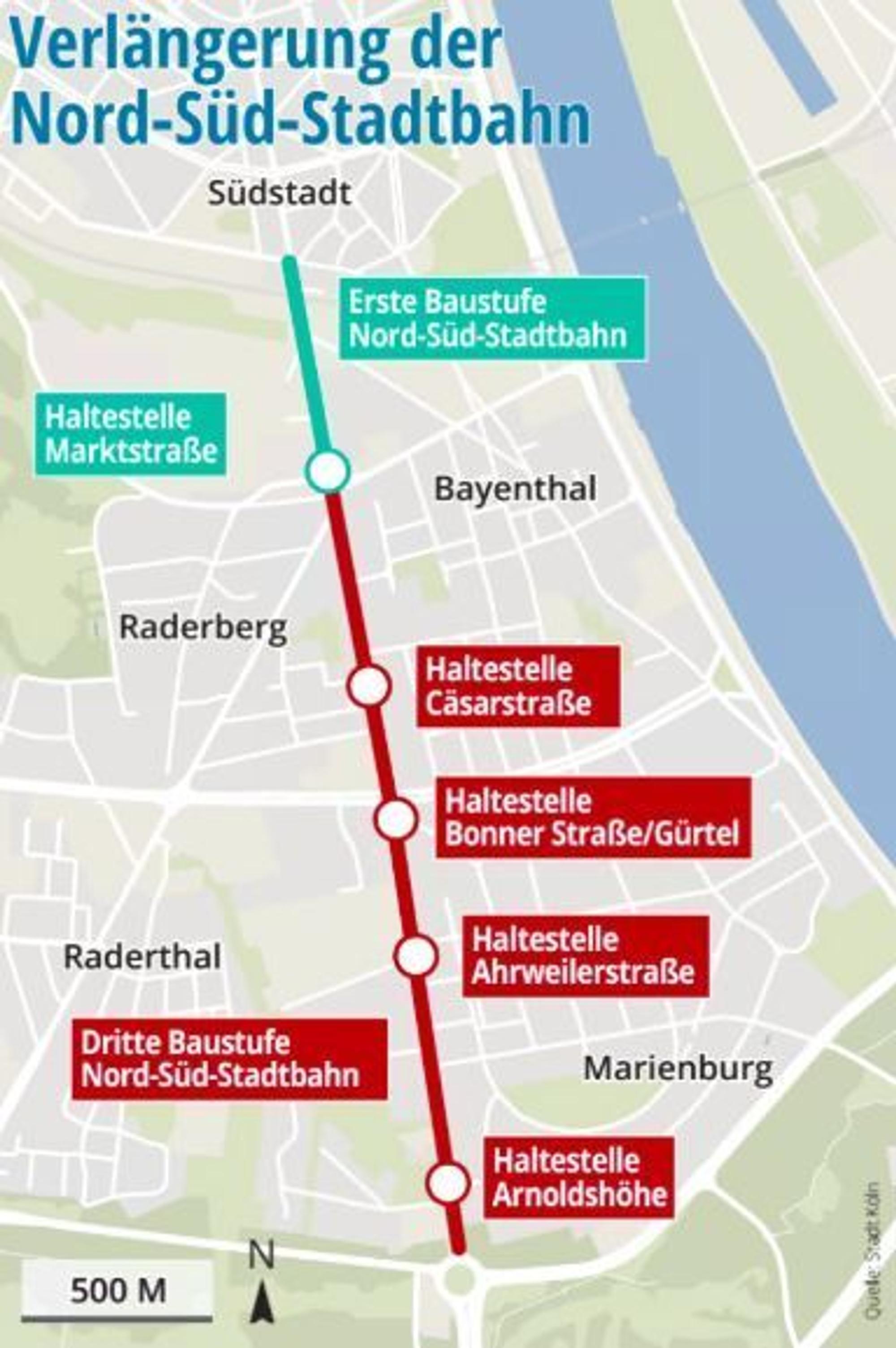 Verlängerung der Nord-Süd-Stadtbahn über die Bonner Straße