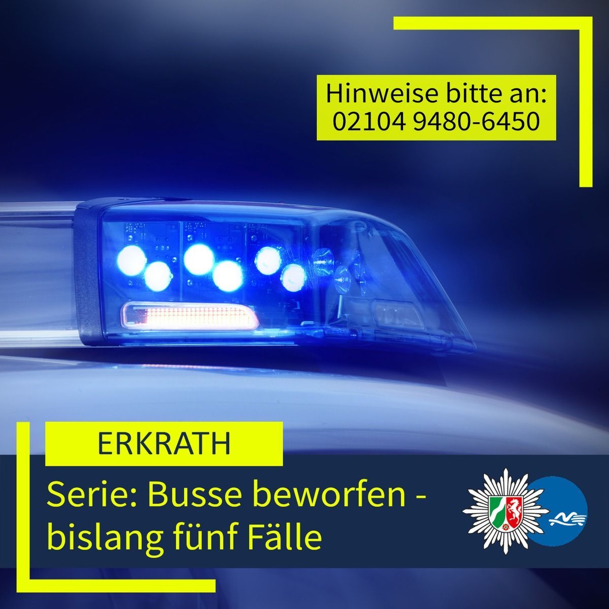Ein Linienbus wurde in Erkrath erneut beschädigt.