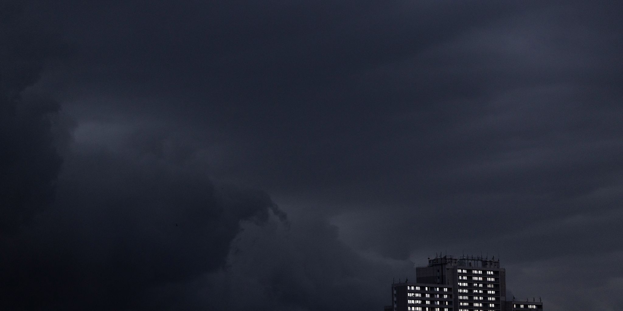 Regenwolken am Himmel