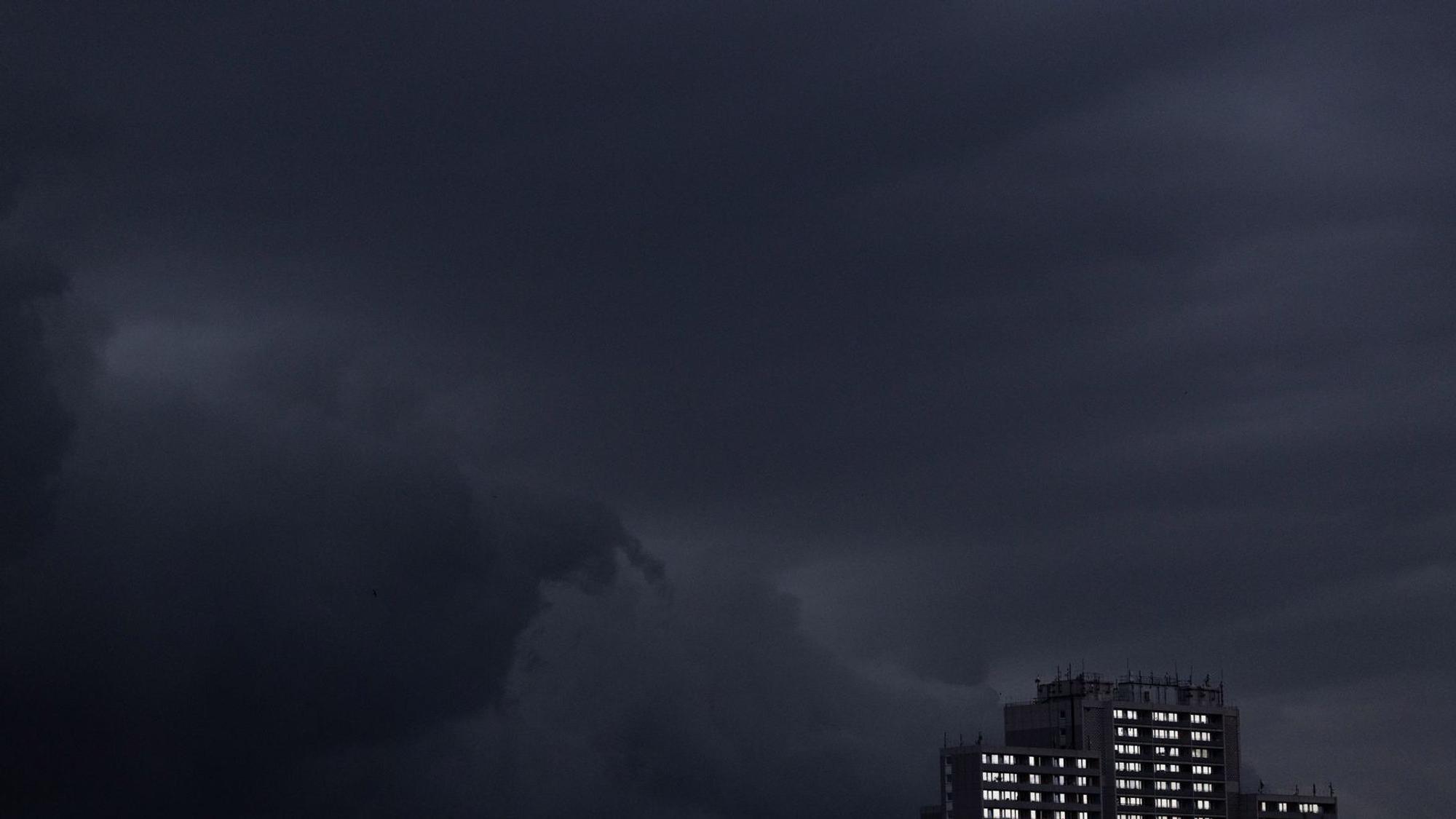 Regenwolken am Himmel