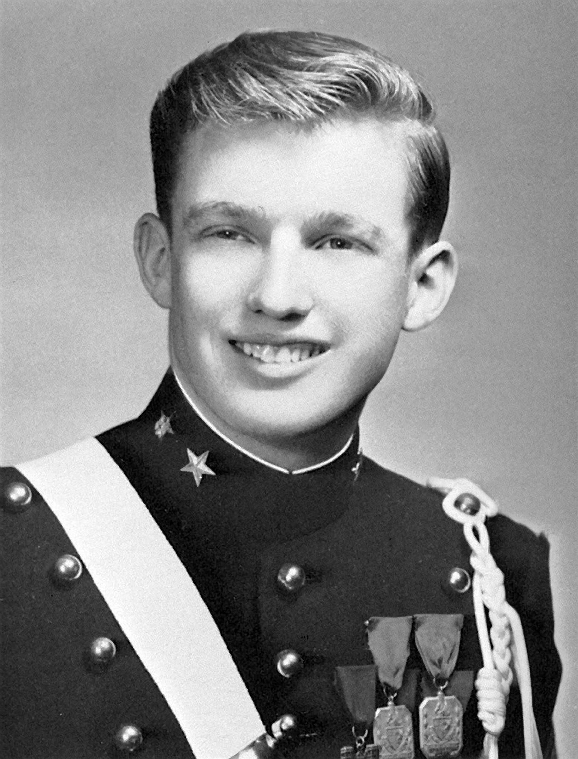 Donald Trump im Jahr 1964 als Schüler des Internats New York Military Academy.