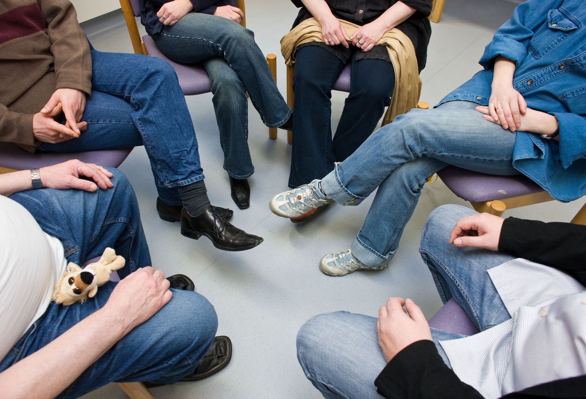 Patienten während einer Gruppentherapie