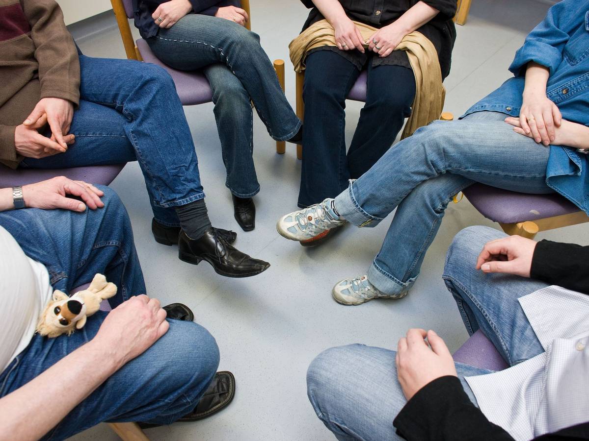 Patienten während einer Gruppentherapie