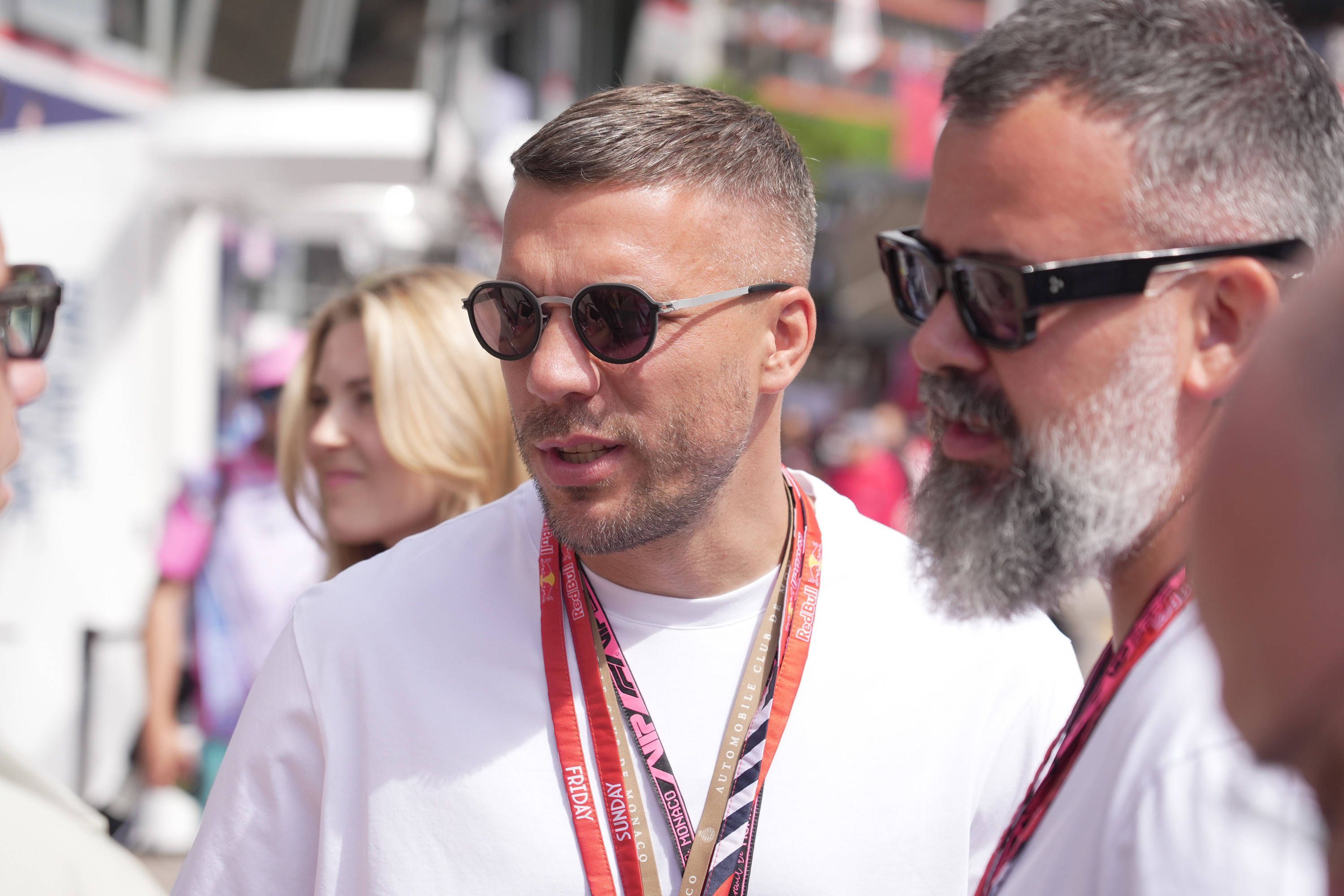 Lukas Podolski beim Formel-1-Rennen in Monaco.