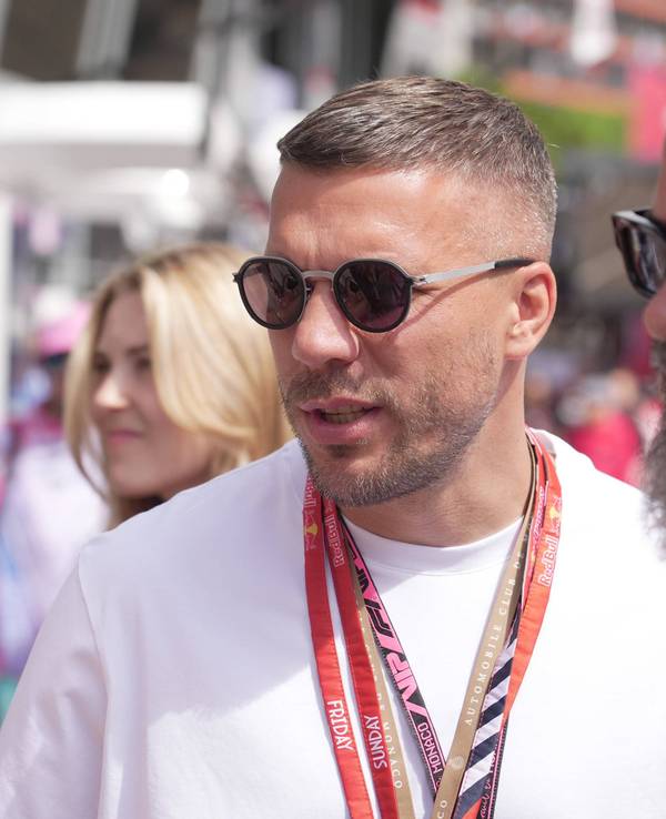 Lukas Podolski beim Formel-1-Rennen in Monaco.