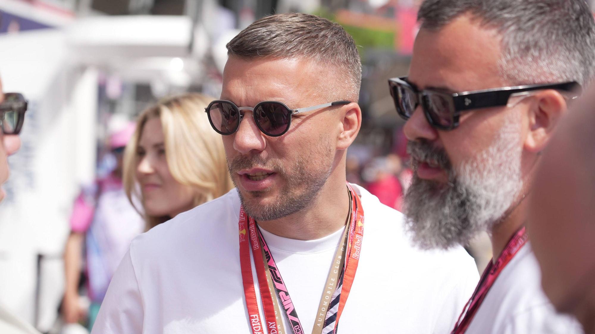 Lukas Podolski beim Formel-1-Rennen in Monaco.