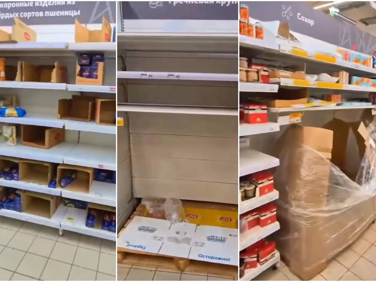 Angesichts der Meldungen über Treibstoffengpässe haben viele Menschen auf der Krim begonnen, haltbare Lebensmittel, insbesondere Zucker und Frühstücksflocken, zu horten.