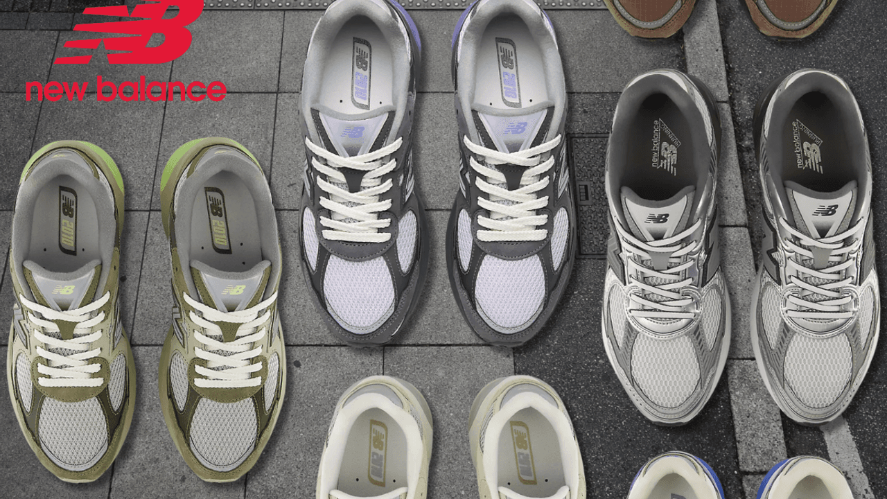 Die neuen New Balance ABZORB 2010 Sneaker vor einem Straßenhintergrund in verschiedenen Colorways abgebieldet.