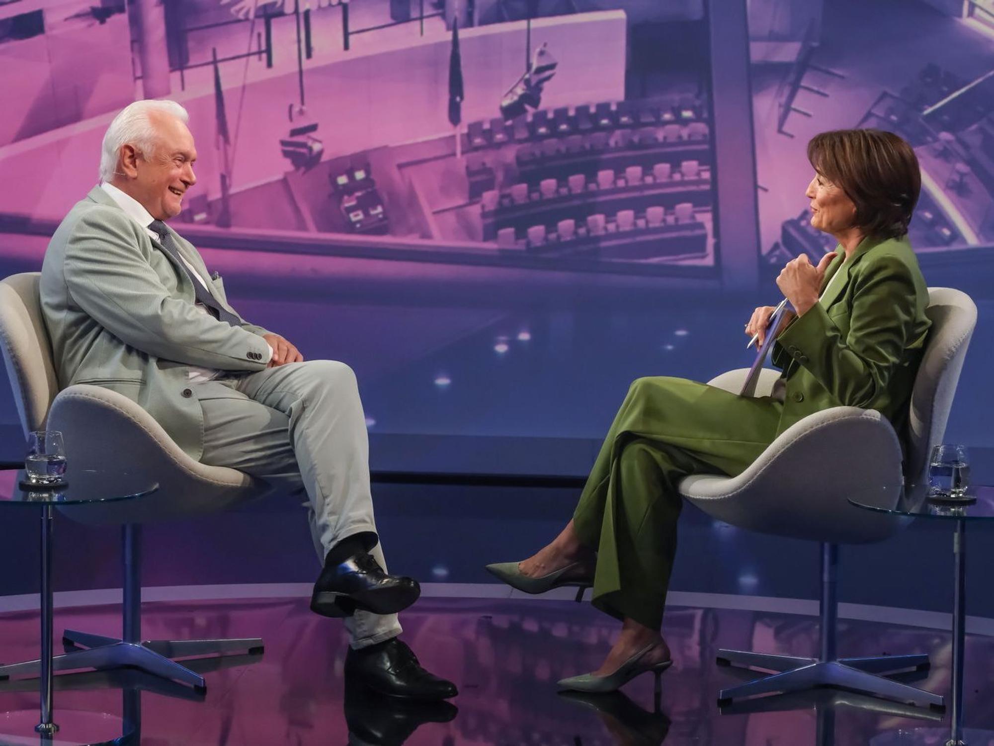 „Ich bin nicht die Zukunft der FDP, aber die Partei braucht eine Zukunft“, sagte Wolfgang Kubicki im Gespräch mit Sandra Maischberger. (Bild: WDR / Oliver Ziebe)