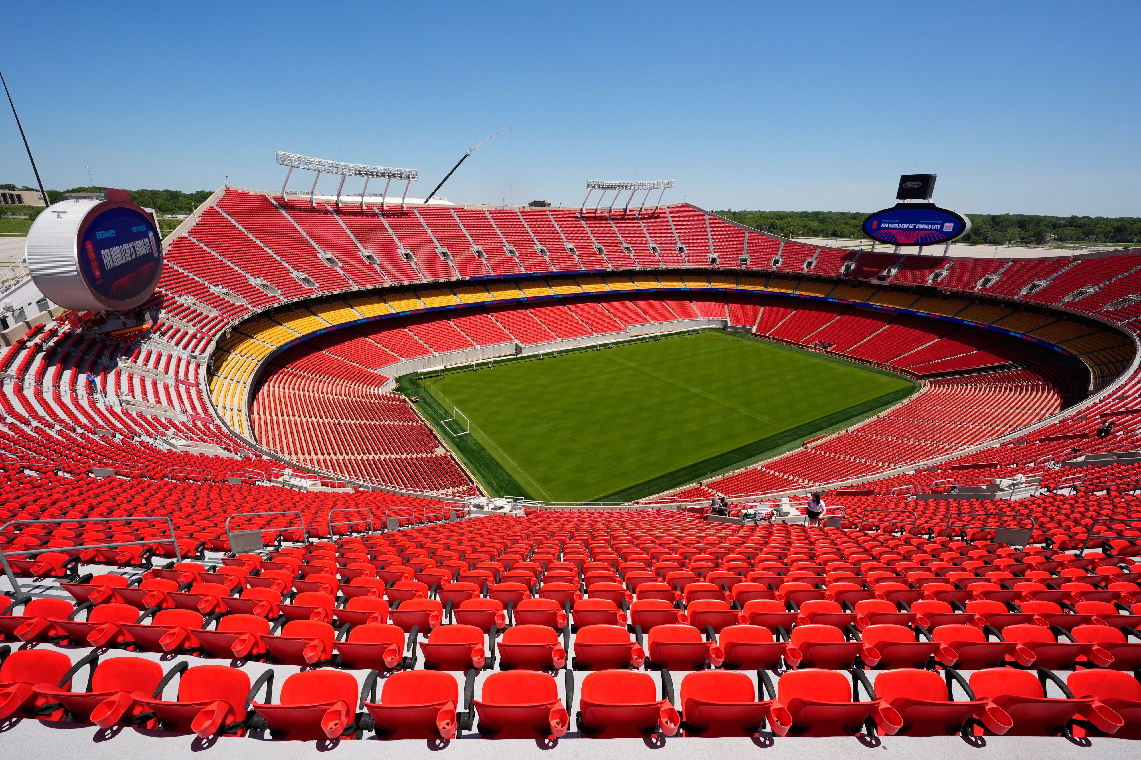 Blick über das Arrowhead Stadium in Kansas City