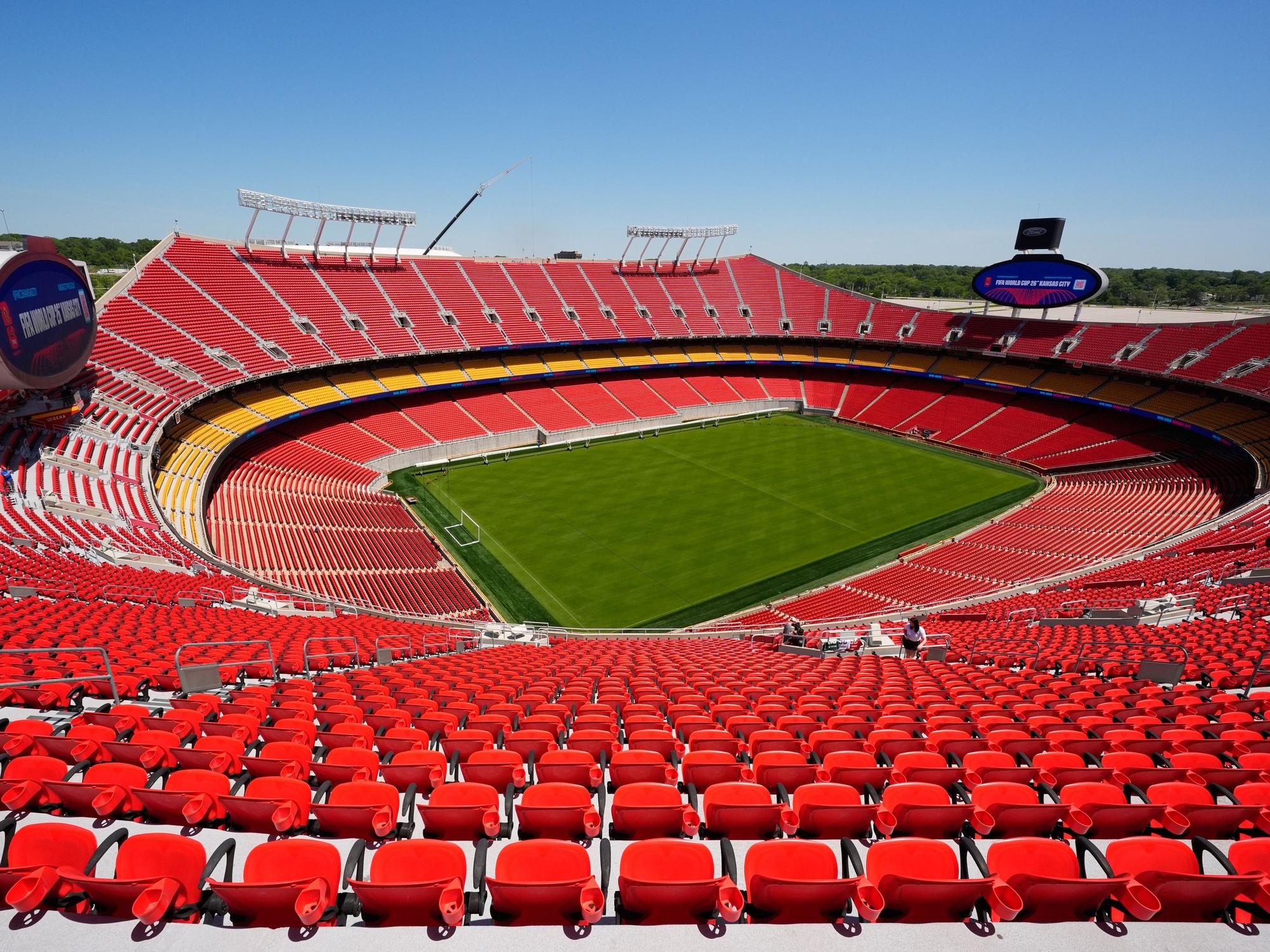 Blick über das Arrowhead Stadium in Kansas City