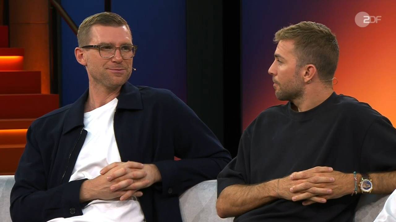 Die beiden TV-Experten Per Mertesacker und Christoph Kramer im ZDF.