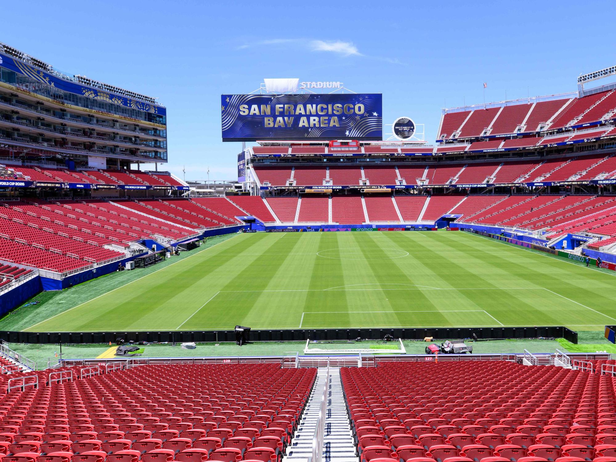 Blick ins San Francisco Bay Area Stadium, auch bekannt als Levi's Stadium