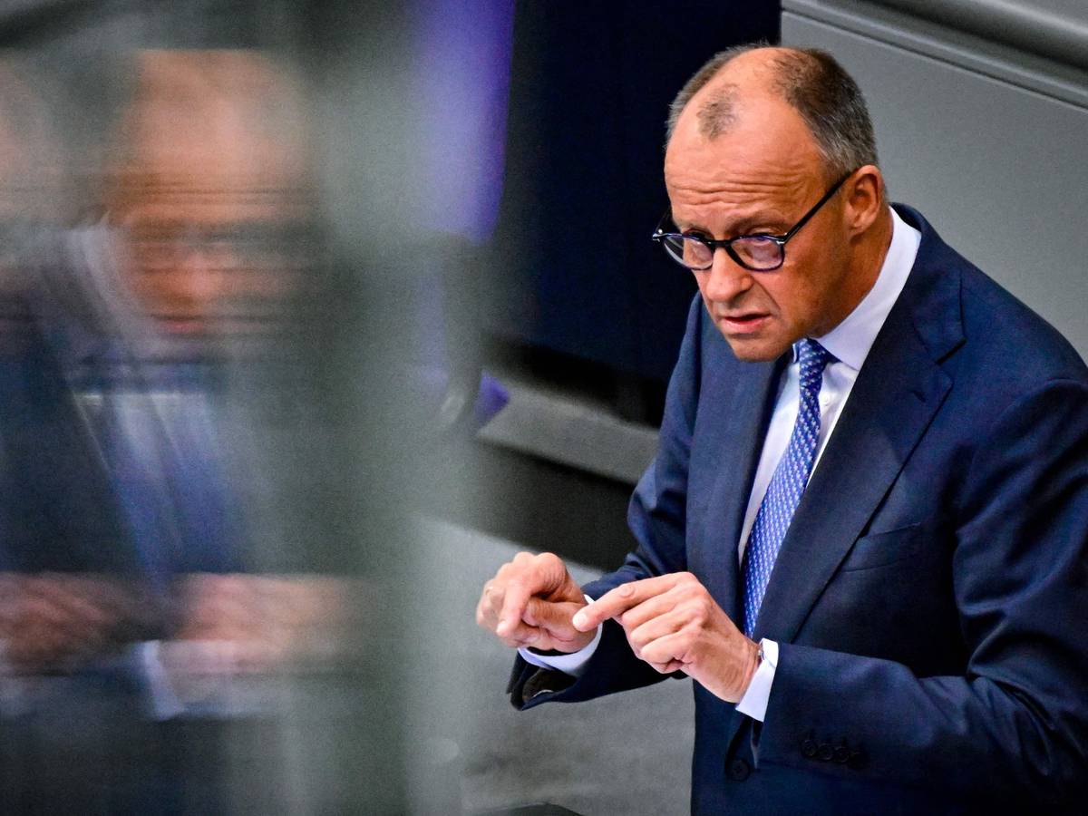 Kanzler Friedrich Merz (CDU) während seiner Regierungserklärung am 11. Juni im Bundestag.