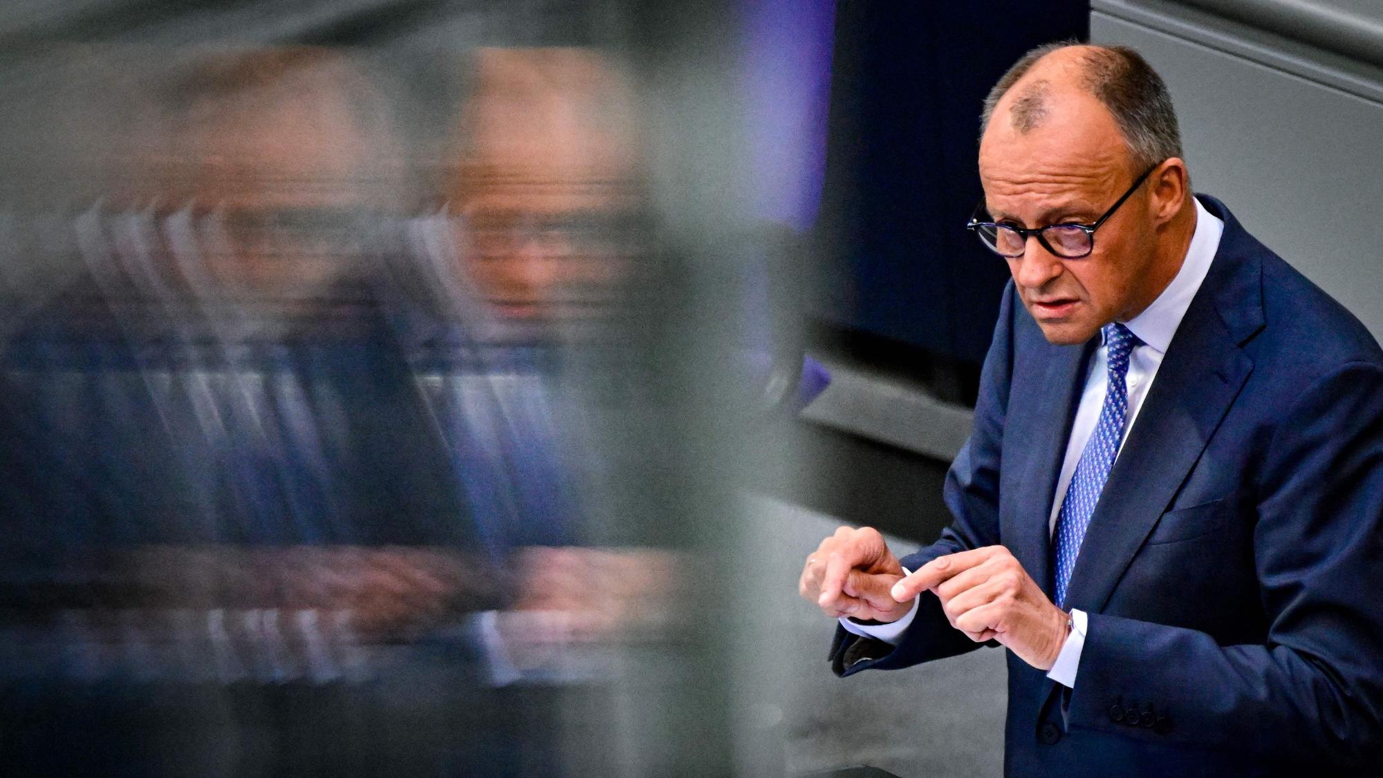 Kanzler Friedrich Merz (CDU) während seiner Regierungserklärung am 11. Juni im Bundestag.