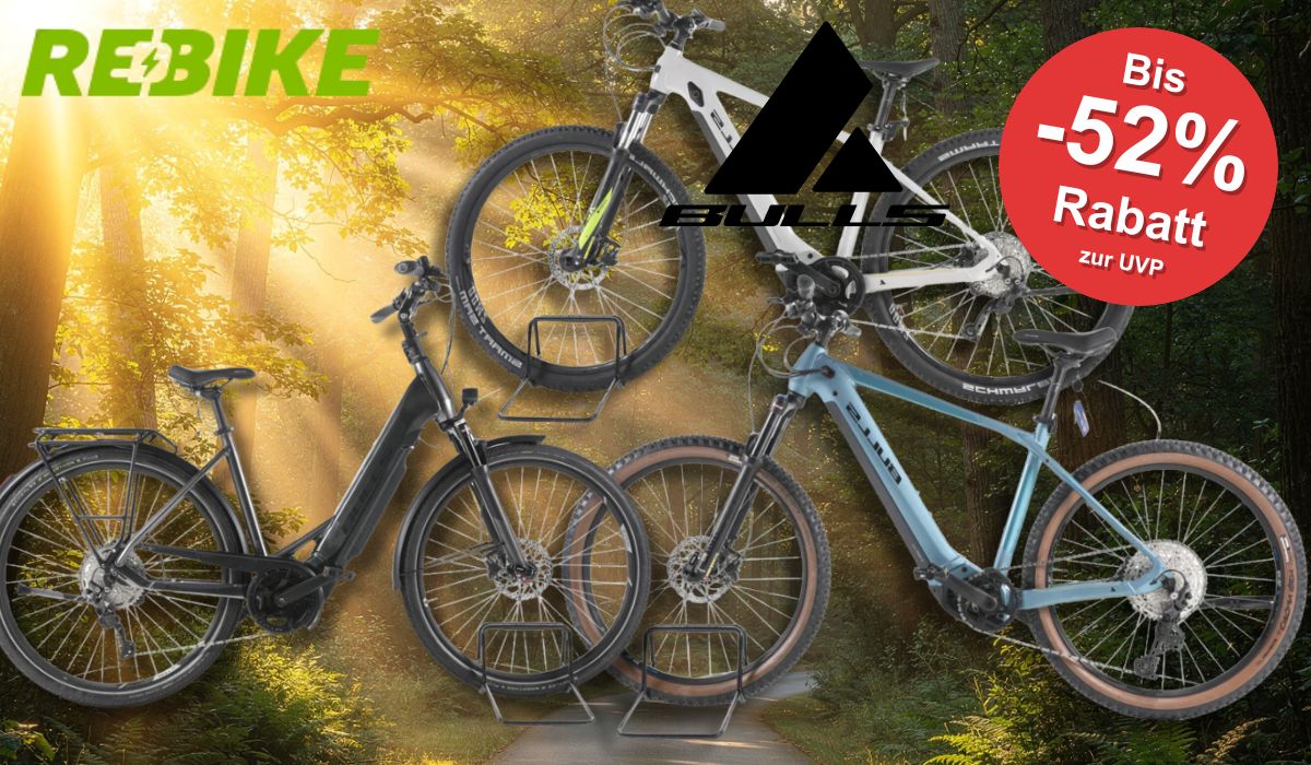 3 Bulls Bikes vor einem Fahrradweg abgebieldet.