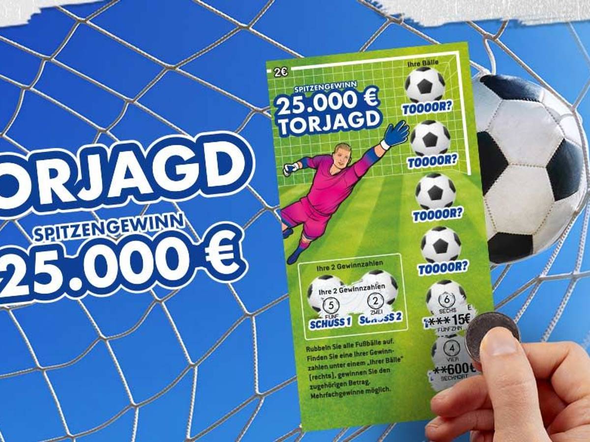 Das Bild zeigt das WestLotto-Rubbellos Torjagd