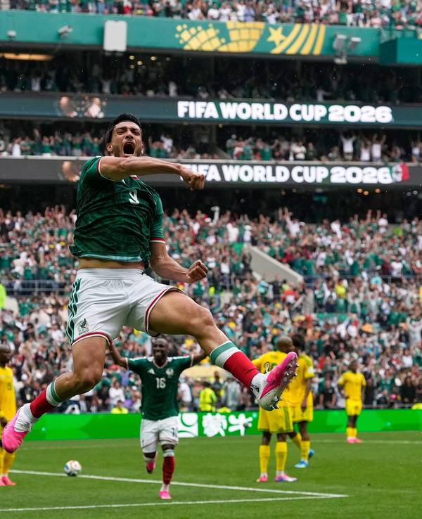 Torjubel bei Mexiko im Spiel der WM 2026 gegen Südafrika.