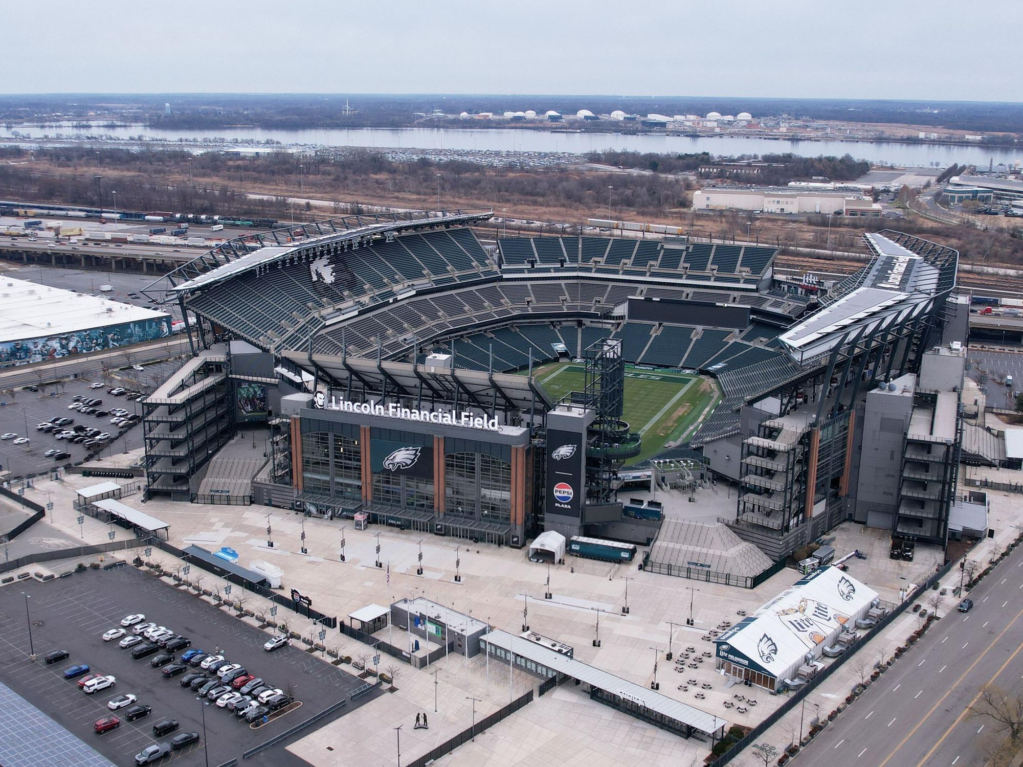Blick auf das Lincoln Financial Field in Philadelphia (USA).