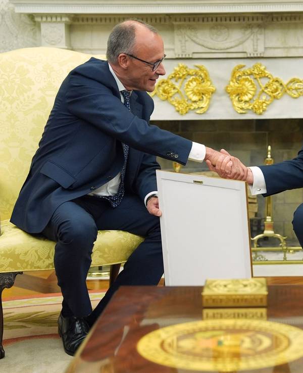 US-Präsident Trump empfängt Bundeskanzler Merz