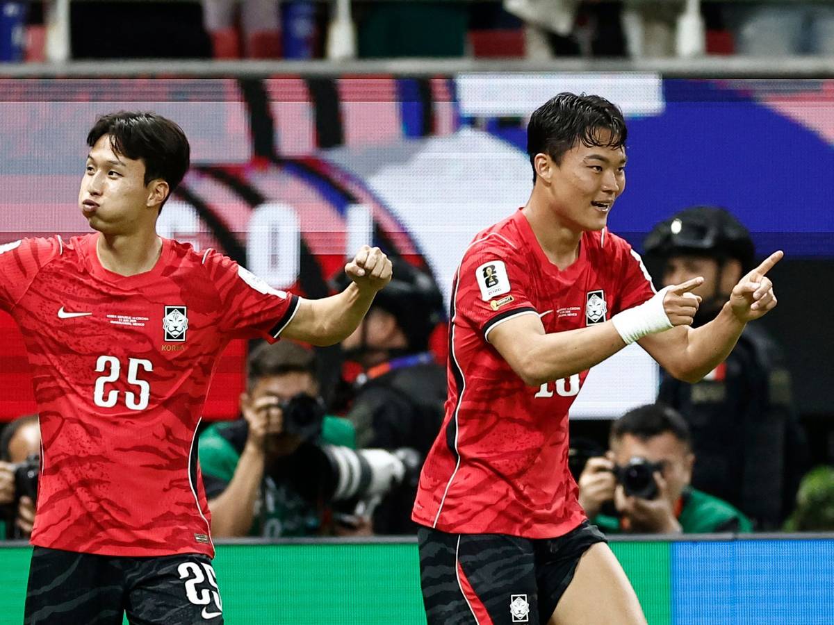 Hyeon-gyu Oh jubelt nach seinem Treffer.