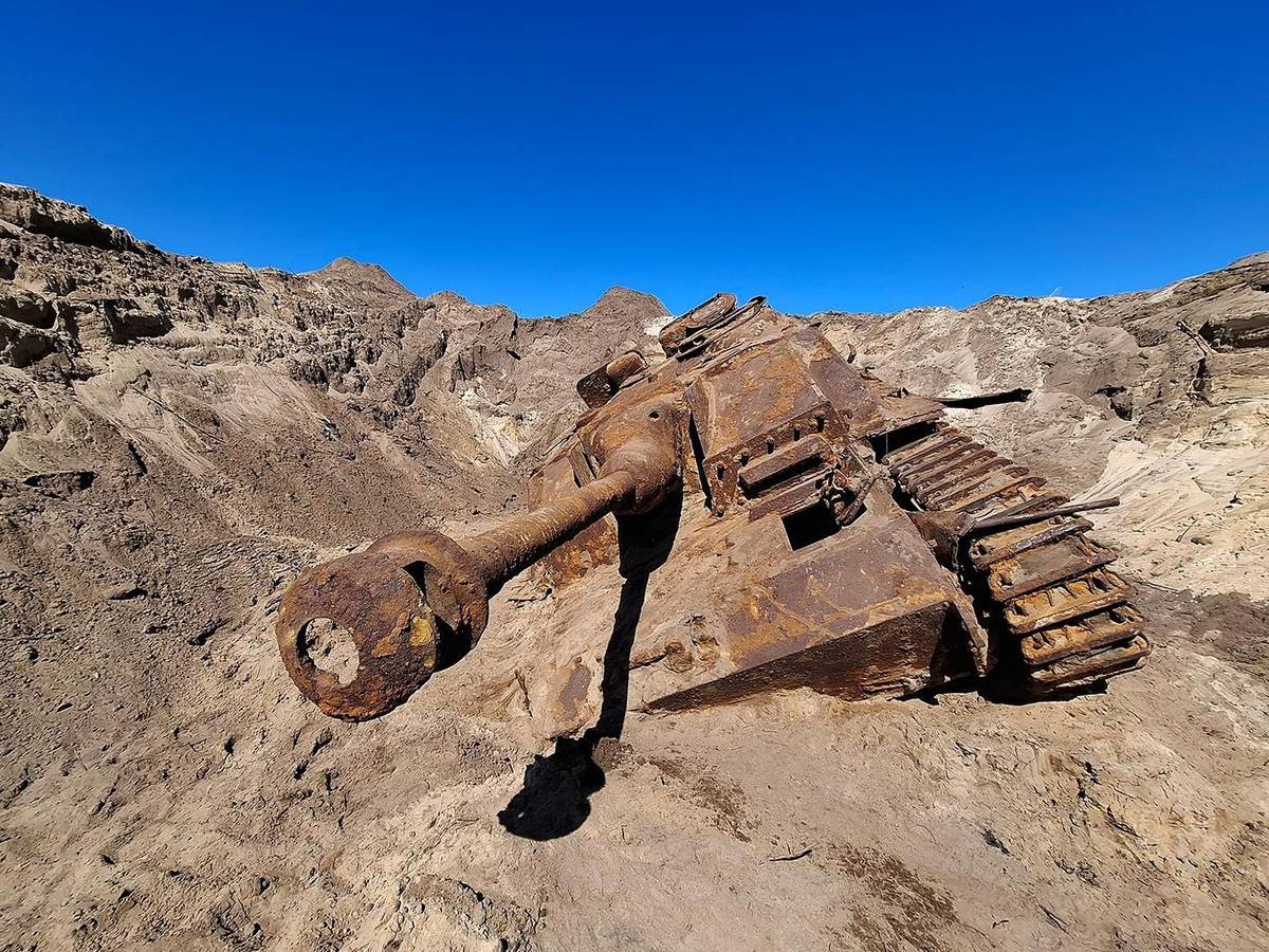 Fundort des StuG III auf dem Gelände des Fliegerhorsts Nordholz.
