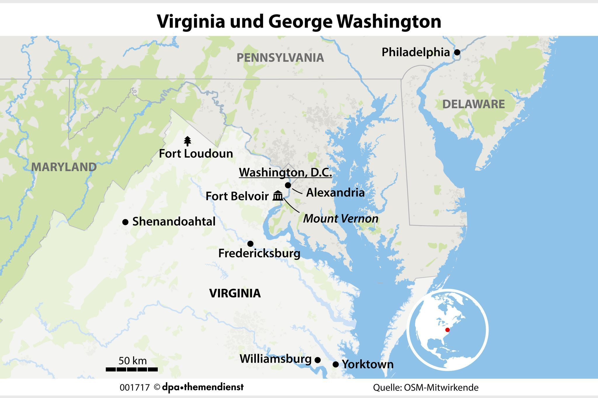 Virginia und Georges Washington