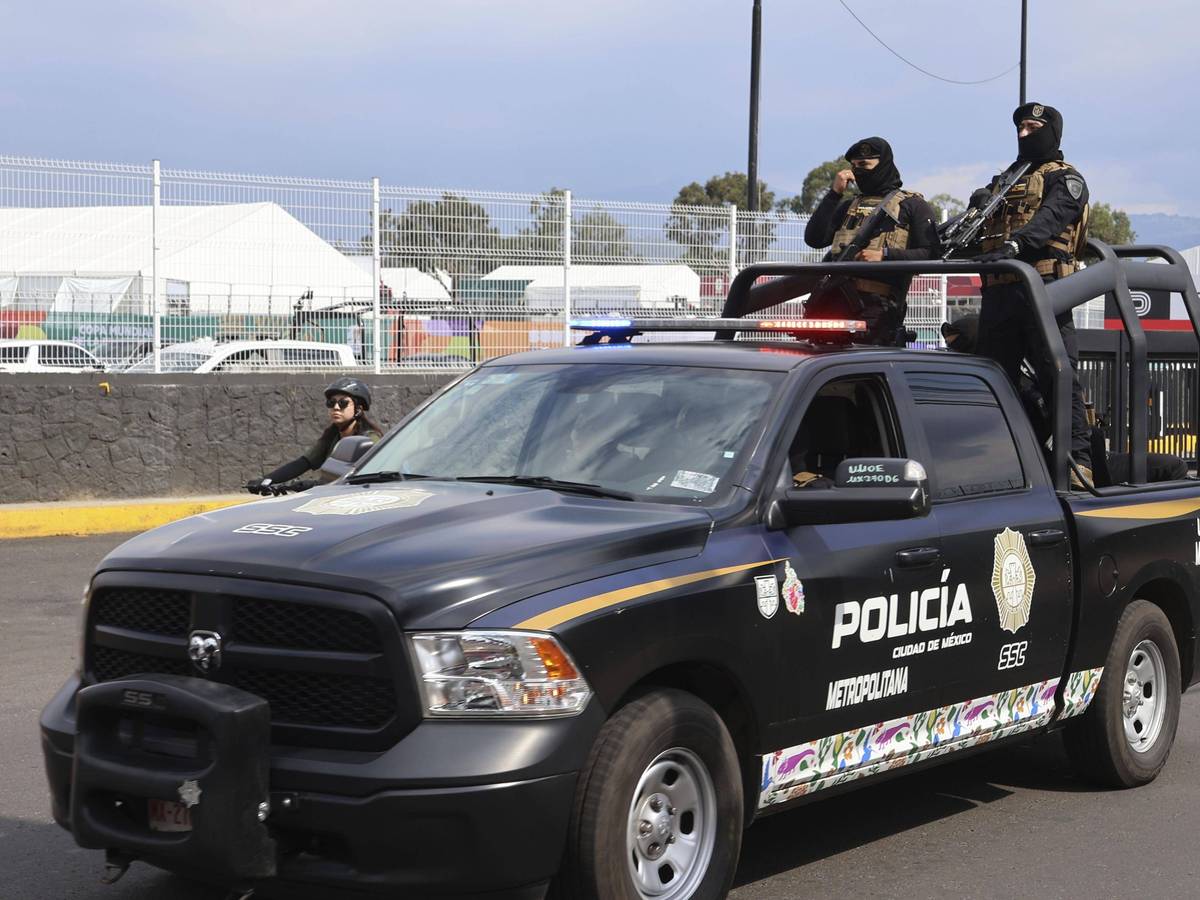 Patrouille der Polizei in Mexiko.