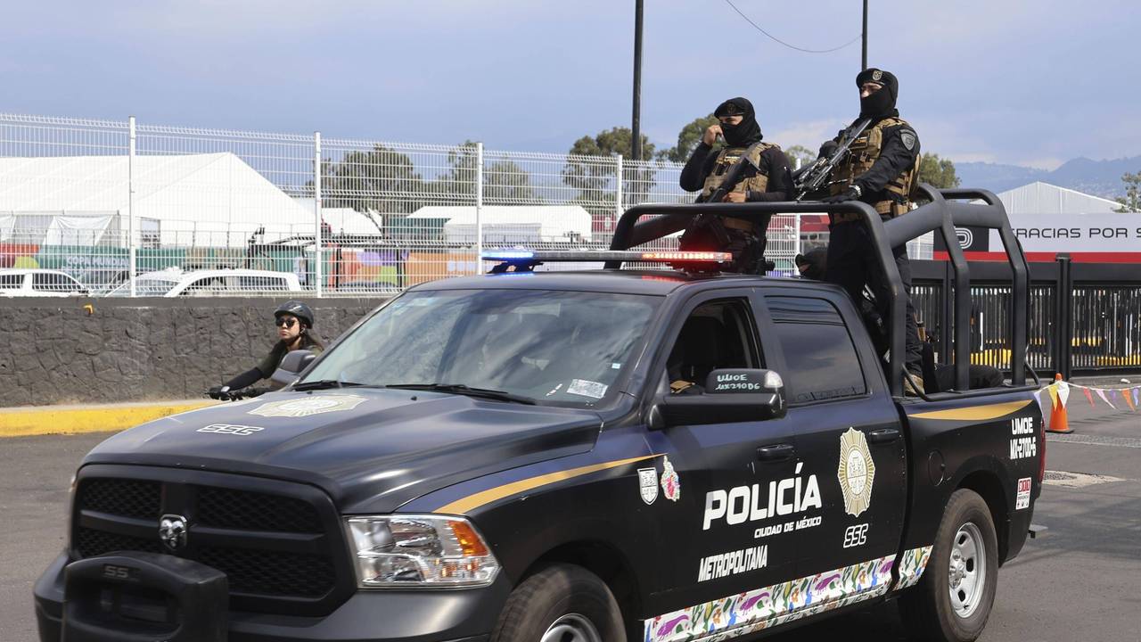 Patrouille der Polizei in Mexiko.