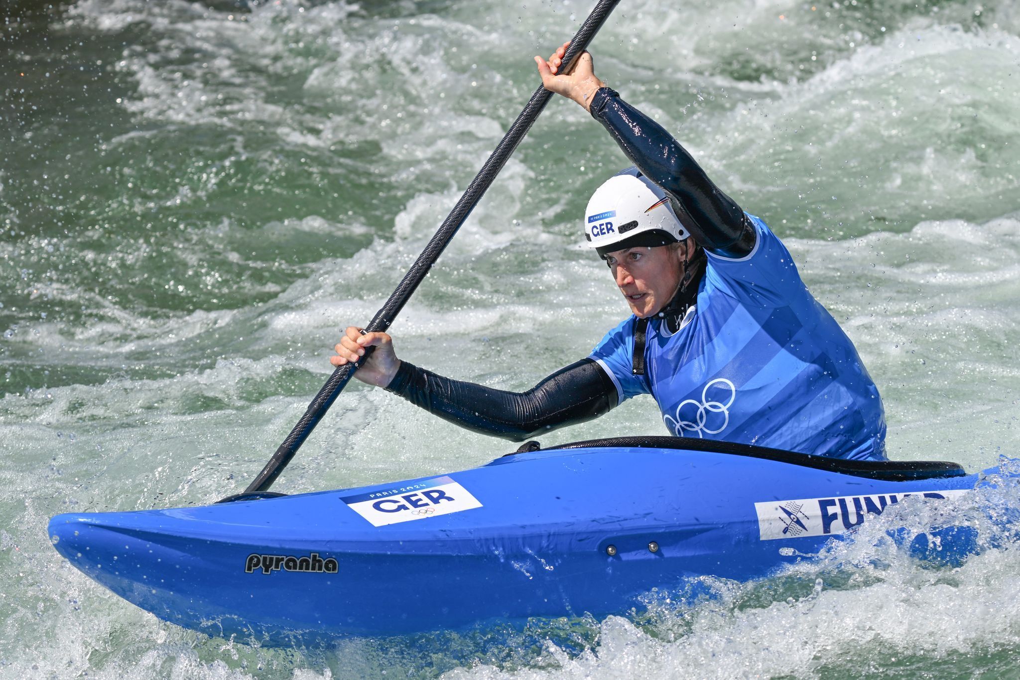 Ricarda Funk im Kajak Cross