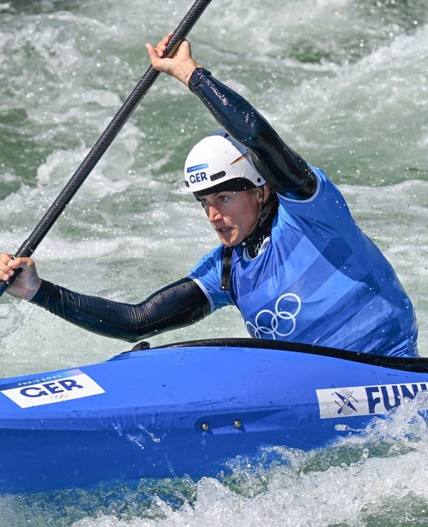 Ricarda Funk im Kajak Cross