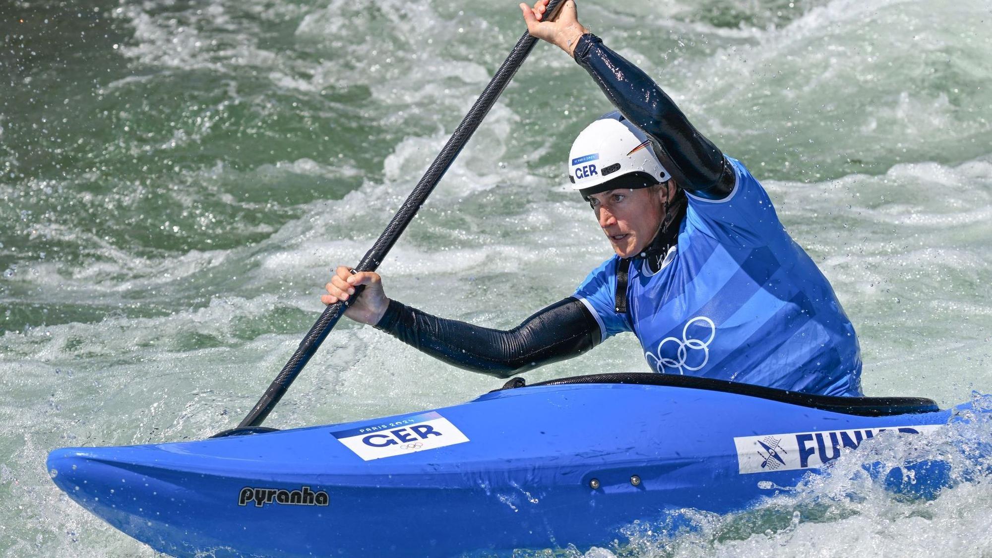 Ricarda Funk im Kajak Cross