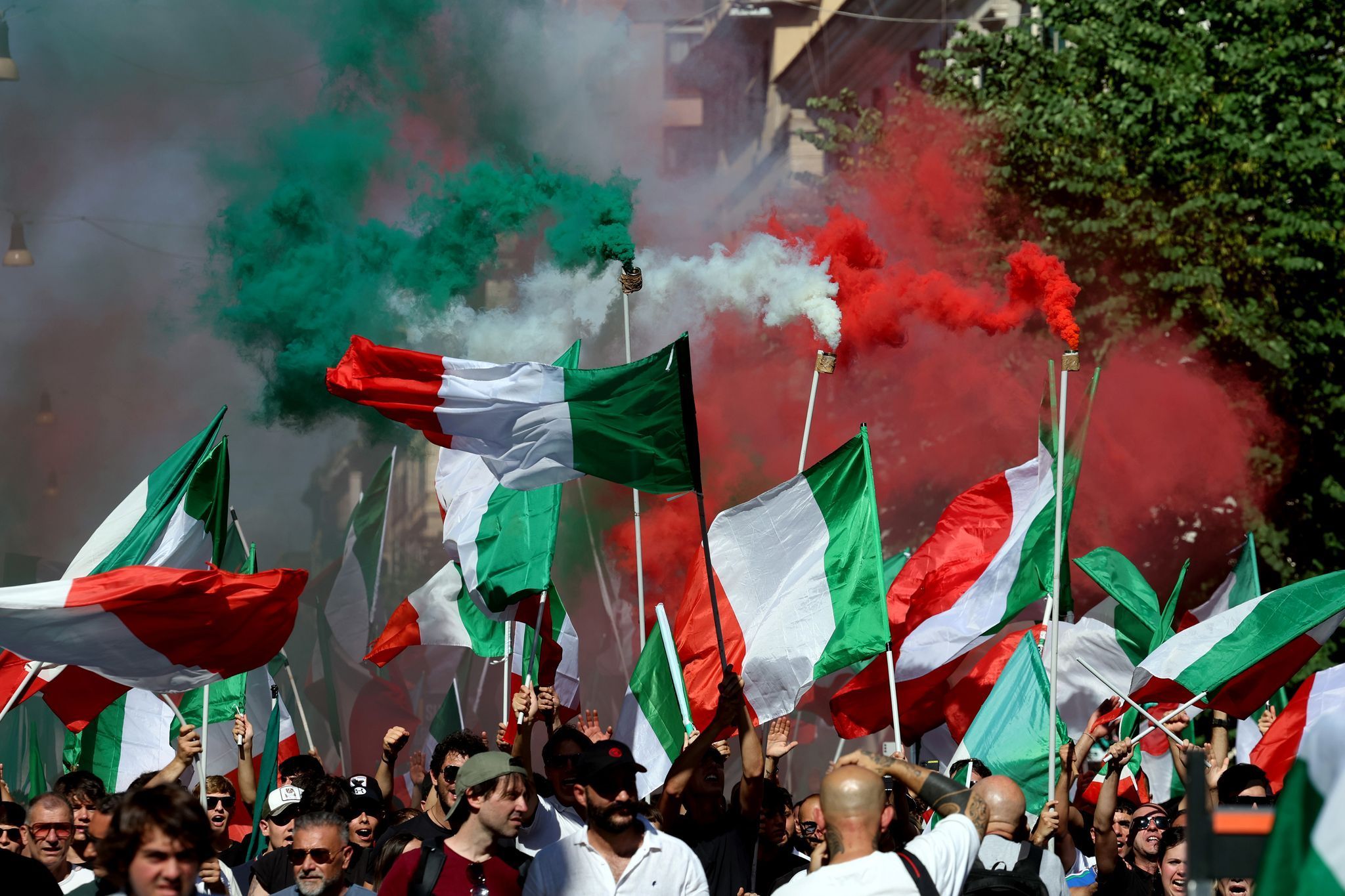 Demonstration «Remigration und Rückeroberung» in Rom