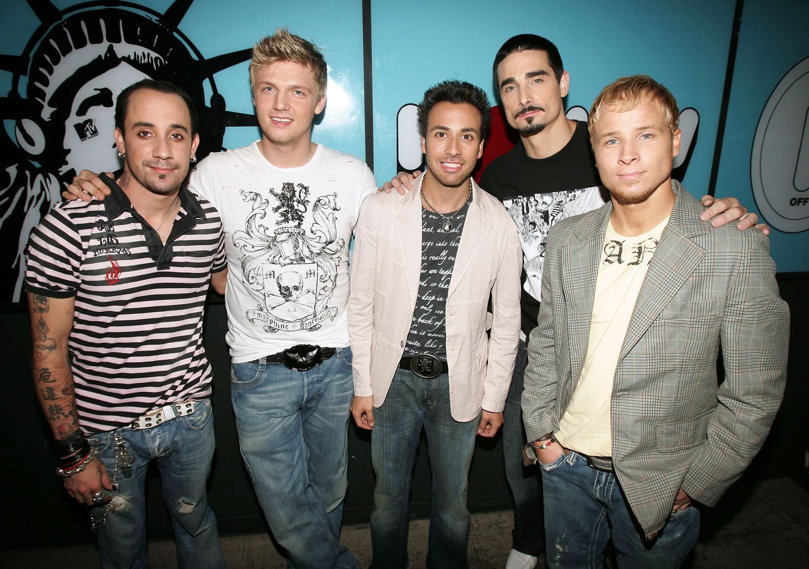Die Backstreet Boys (im Foto 2005 in New York) sind seit 33 Jahren im Geschäft und die erfolgreichste US-Boyband. Von links: AJ McLean, Nick Carter, Howie Dorough, Kevin Richardson und Brian Littell.  (Bild: 2005 Getty Images/Peter Kramer)