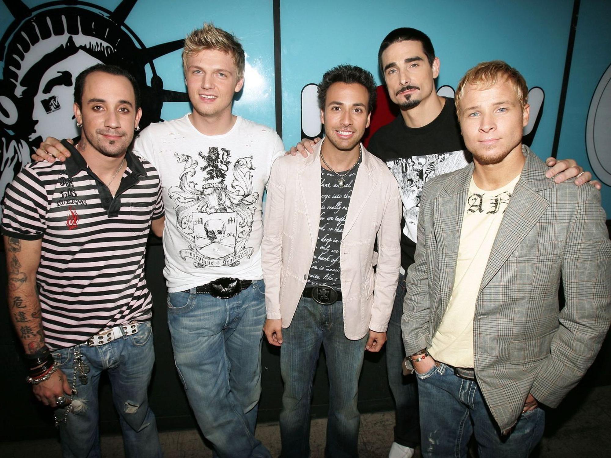Die Backstreet Boys (im Foto 2005 in New York) sind seit 33 Jahren im Geschäft und die erfolgreichste US-Boyband. Von links: AJ McLean, Nick Carter, Howie Dorough, Kevin Richardson und Brian Littell. (Bild: 2005 Getty Images/Peter Kramer)