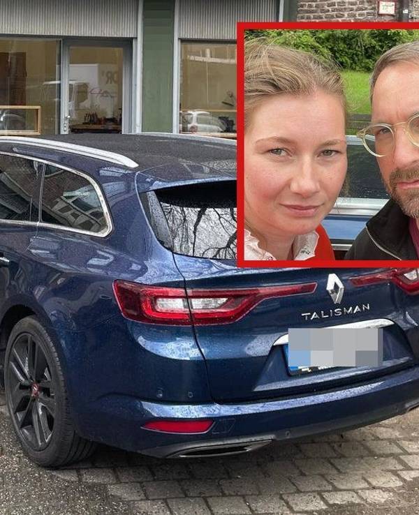 Mareike (36) und Eric Heydenreich (42) und das Auto, in dem fremde Menschen Crack konsumierten.