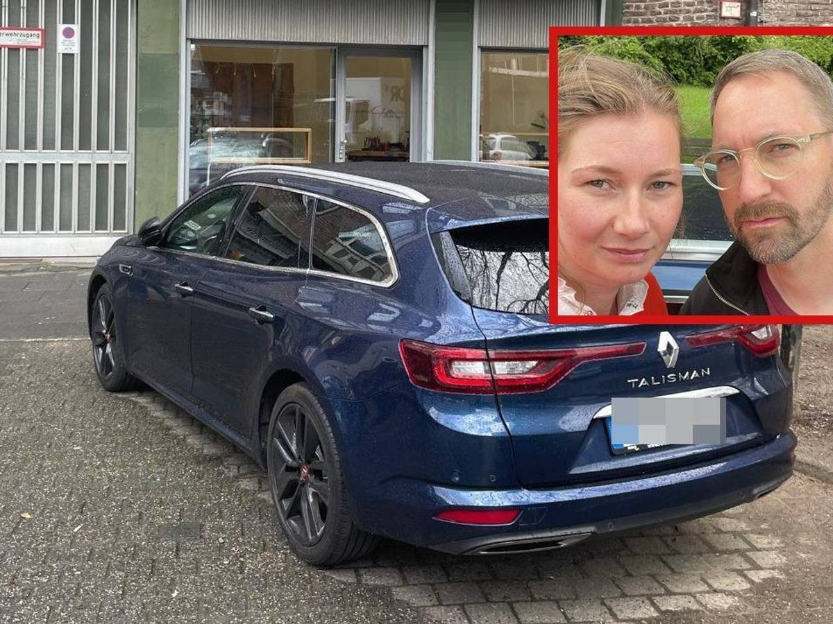 Mareike (36) und Eric Heydenreich (42) und das Auto, in dem fremde Menschen Crack konsumierten.