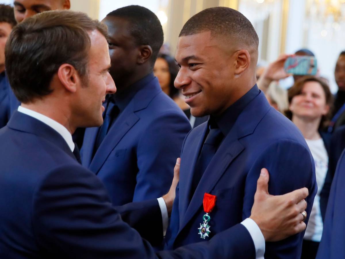Emmanuel Macron und Kylian Mbappé