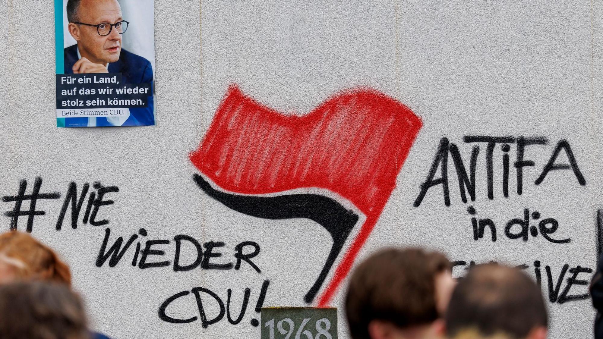 Verfahren nach Anti-Merz-Graffiti eingestellt