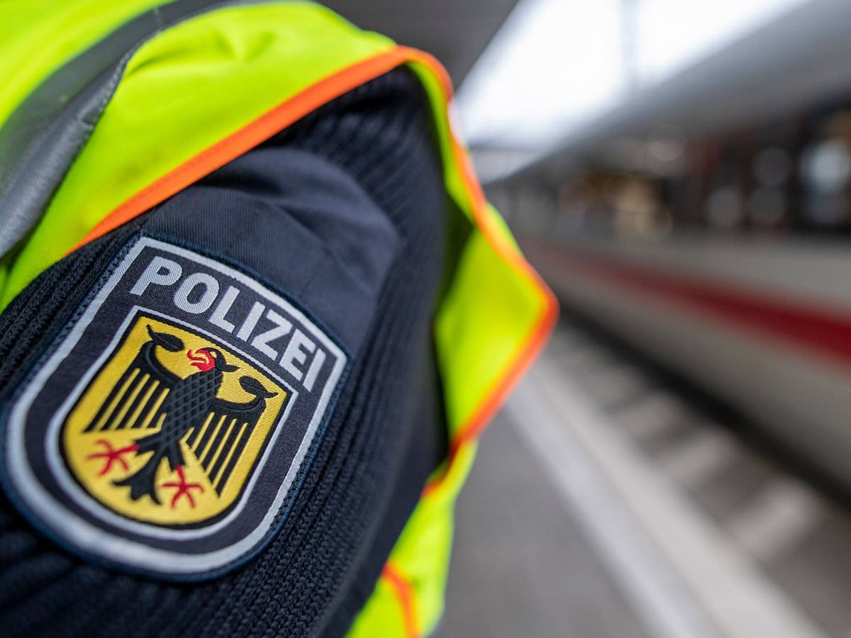 Bundespolizist und ein Zug